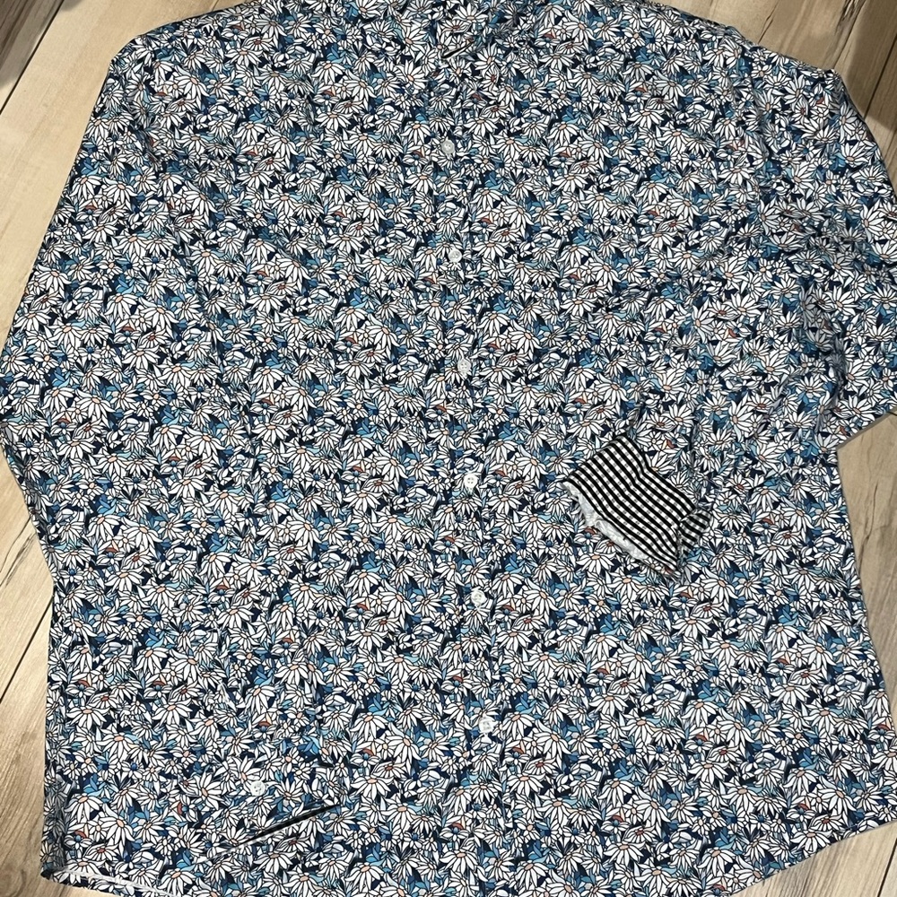Coofandy Floral Patterned Men's Shirt XXL